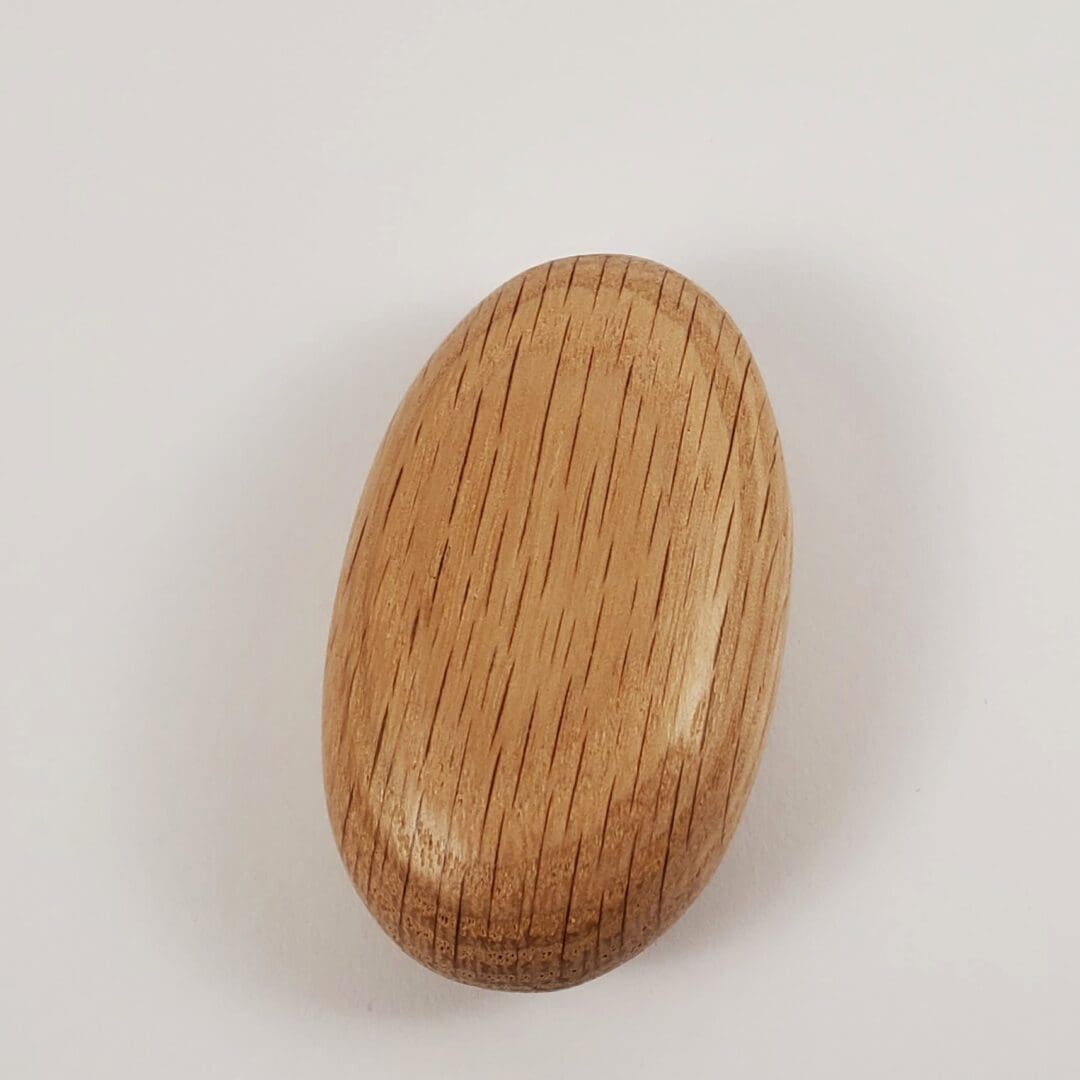 Positive Pebble - Hand Carved - Recycled Solid Oak - Image 2