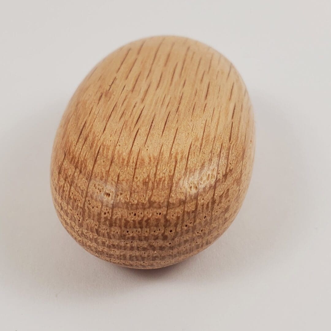 Positive Pebble - Hand Carved - Recycled Solid Oak - Image 3