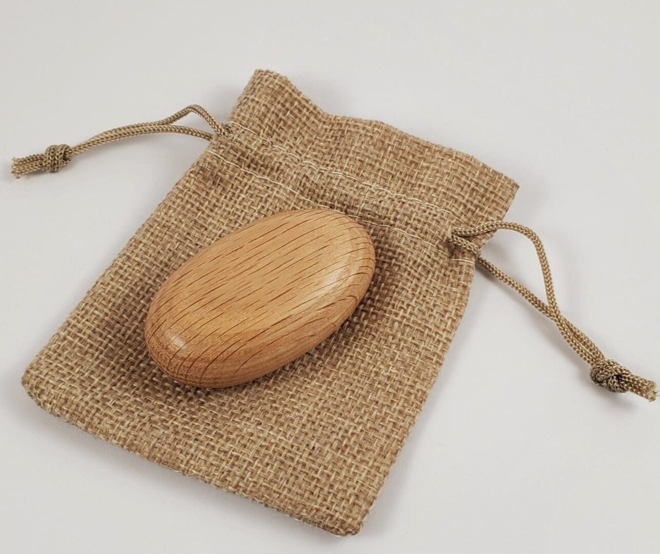 Positive Pebble - Hand Carved - Recycled Solid Oak - Image 4
