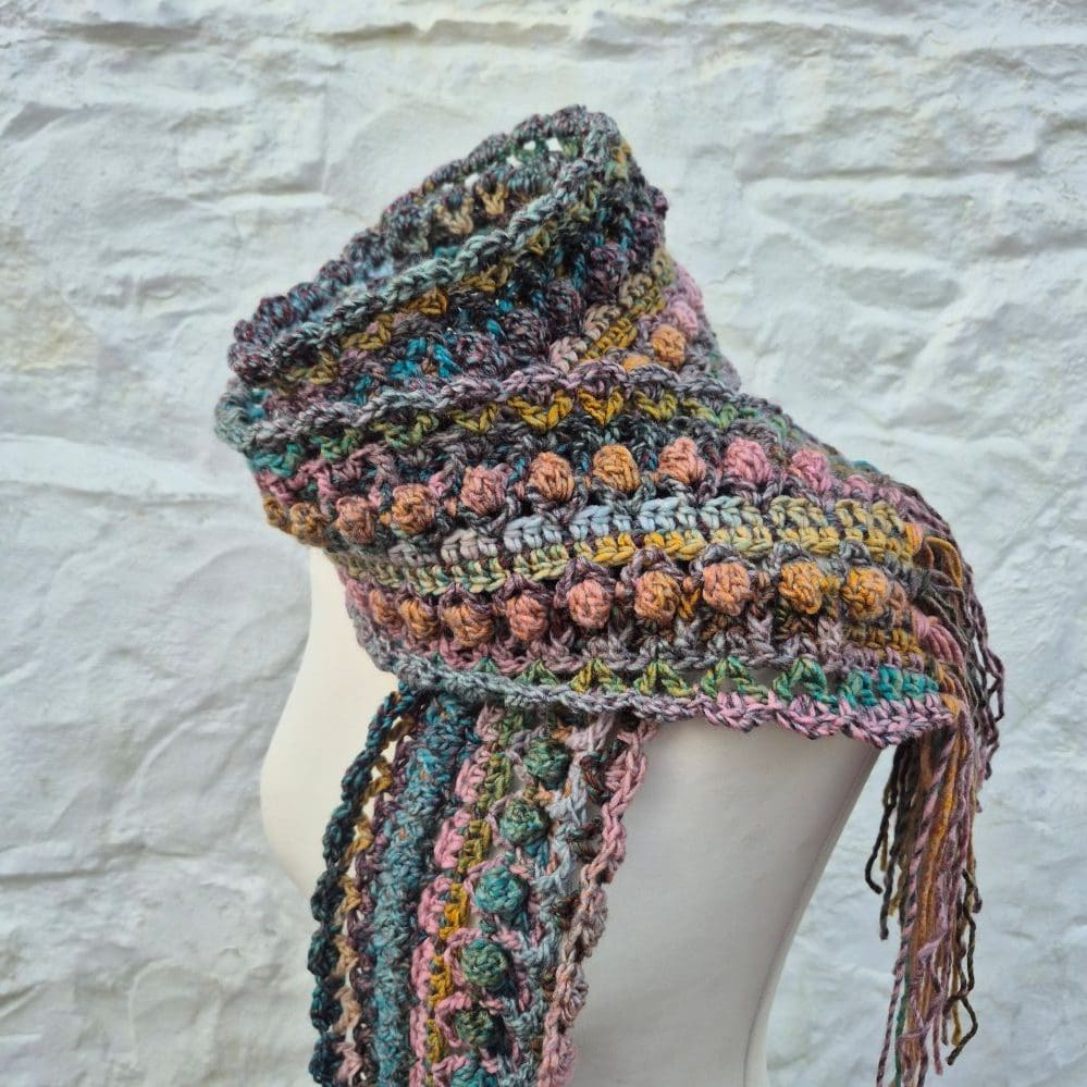 beautiful crocheted scarf boho chic