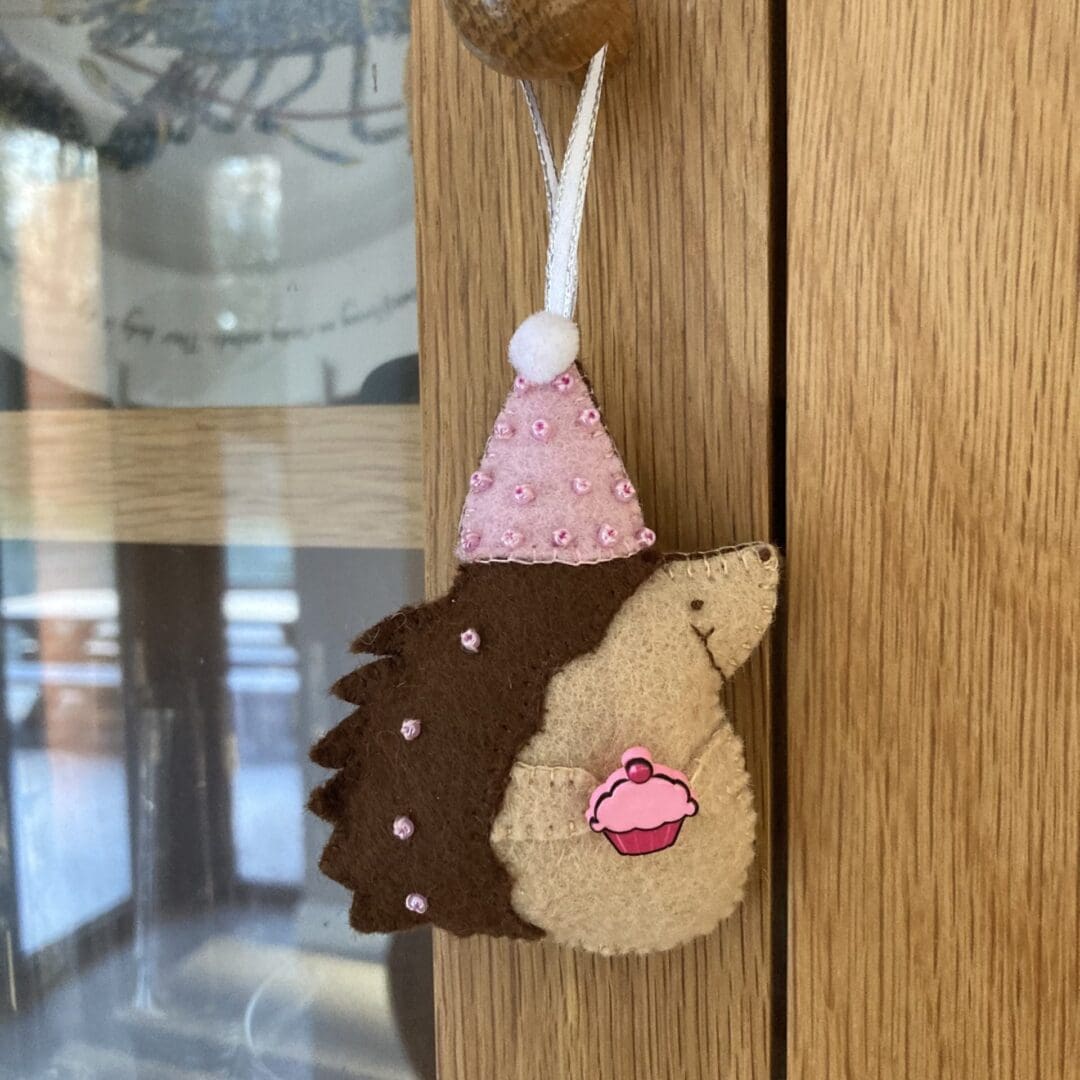 Personalised Hedgehog Birthday Card with Handmade Hedgehog Keepsake - Image 2