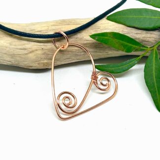 copper heart necklace