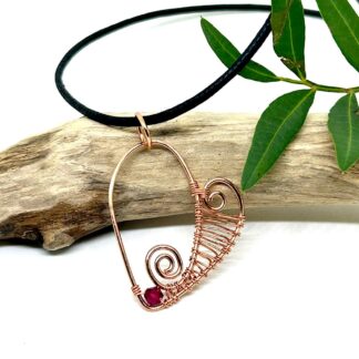 Copper heart pendant