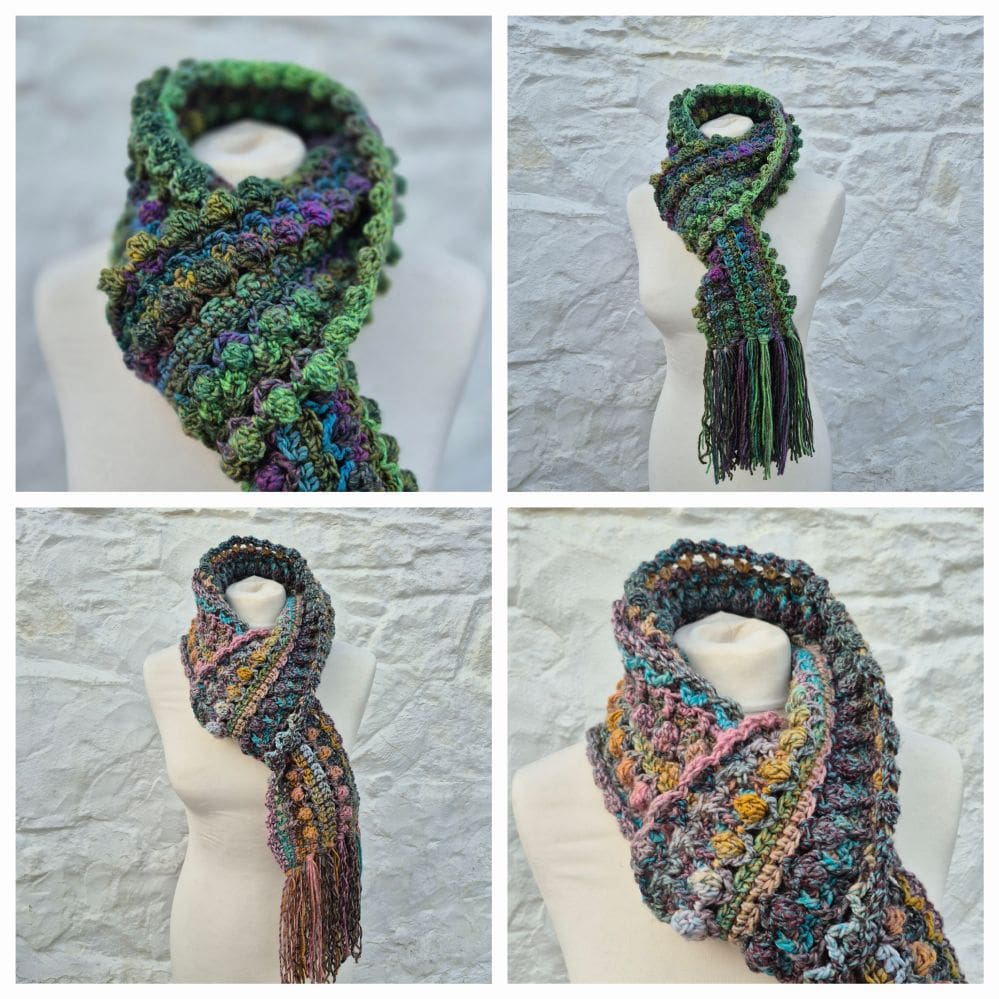 crocheted scarves