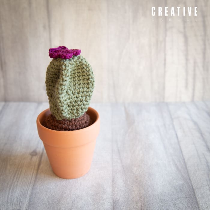Handmade crochet purple flower