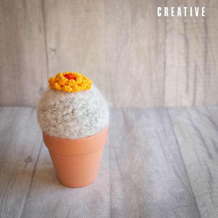 Handmade crochet yellow flower