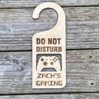 Personalised Wooden 'Do Not Disturb' Gaming Door Sign