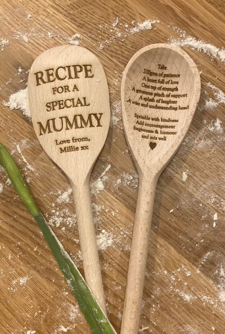 Personalised wooden spoon, recipe for mummy, mum gift, Mother’s Day, unique Mother’s Day gift, gift for mummy, grandmother gift
