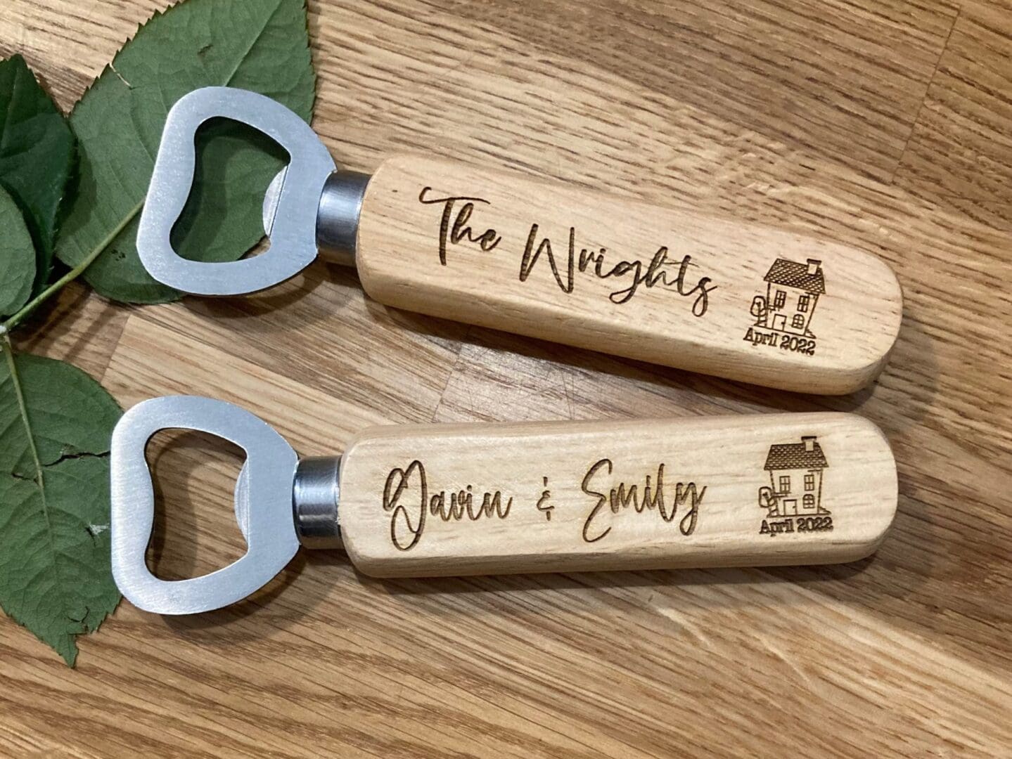 Personalised Wooden Bottle Opener: Engraved New Home Gift