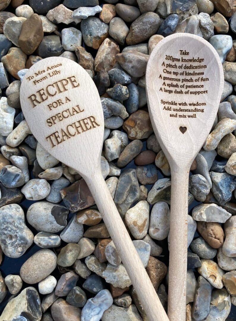 Personalized Teacher Gift - Engraved Wooden Spoon - Recipe for a Special Educator - Custom Appreciation