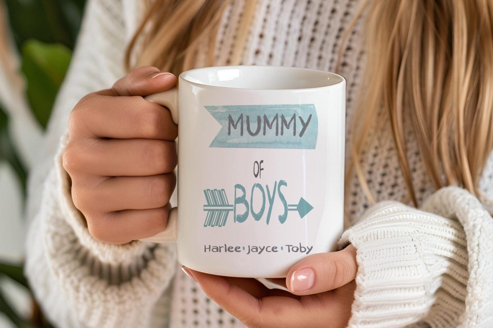 Personalized Mummy of Boys Mug - Custom Names Coffee Cup, Mother's Day Gift, boy mum