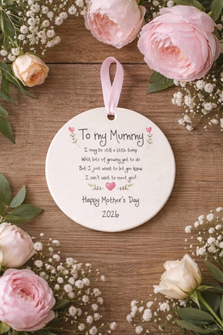 Mother's Day 2026 Ornament, To Mummy From The Bump, mum to be, for new mum, first mothers day