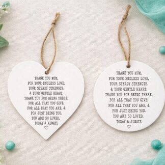 Special mum gift, token of love, hanging decoration, poem, sentiment, from daughter, mothers day