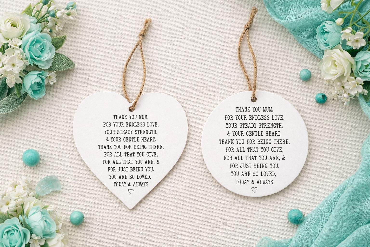 Special mum gift, token of love, hanging decoration, poem, sentiment, from daughter, mothers day