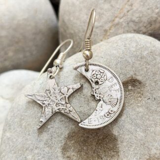 sixpence-coin-upcycled-into-moon-and-star-earrings