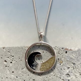 Sterling Silver Ocean Wave Pendant