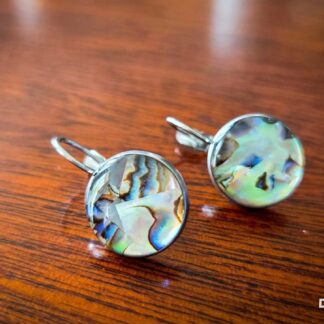 Leverback Earrings With Abalone Shell