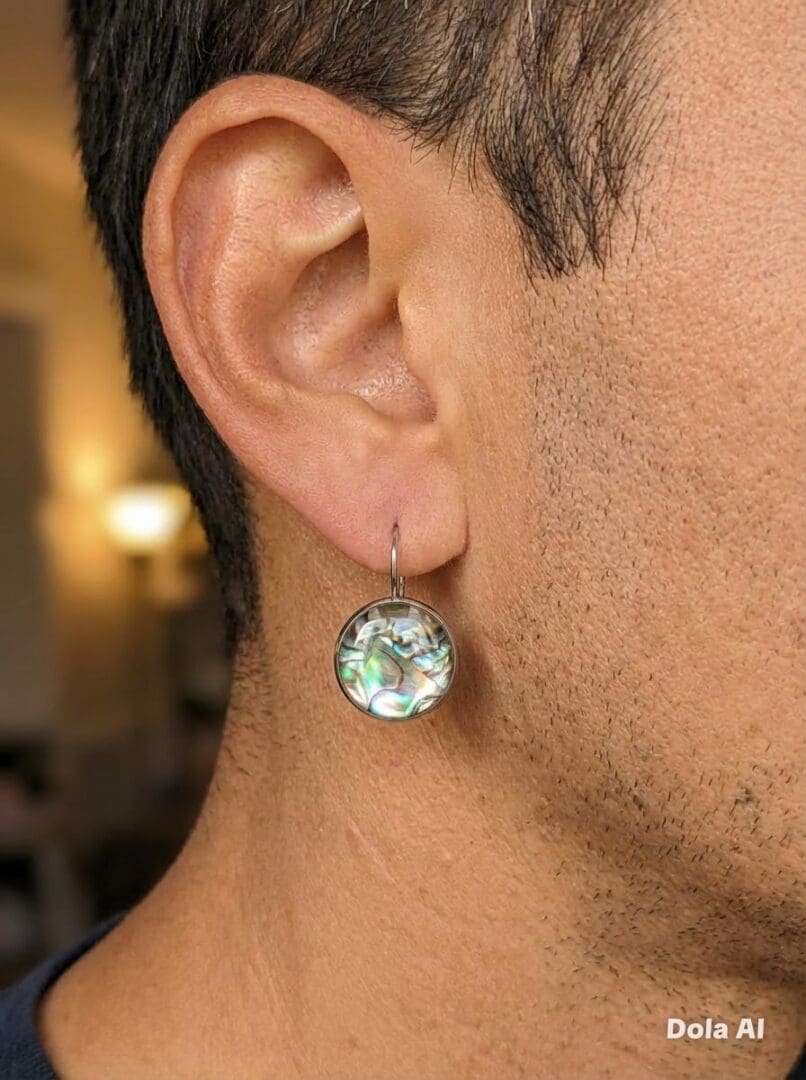 Leverback Earrings With Abalone Shell - Image 7