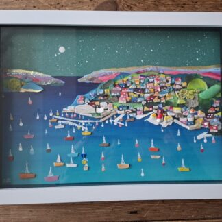 Salcombe Devon - Night - Beach Clean Art