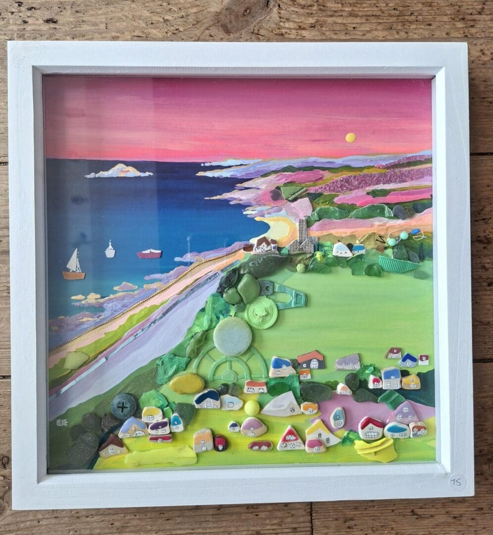 Wembury Sunset - Plymouth - Beach Clean Art