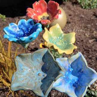 5 Ceramic Flowers