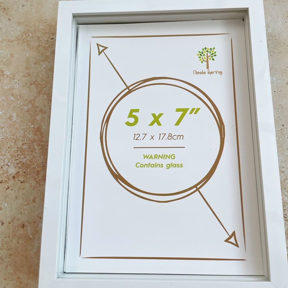 front of 5x7 picture frame