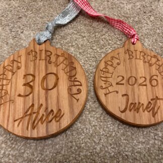Wooden Birthday Medal