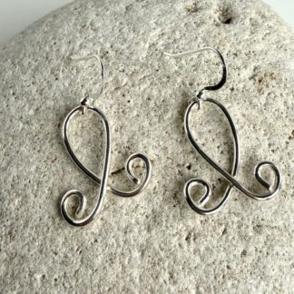 925 sterling silver loop wire drop earrings 2