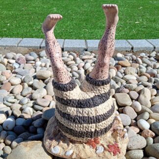 Ceramic Sculpture Swimmer