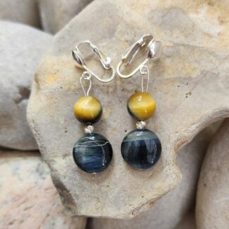Sterling-silver-clip-on earrings
