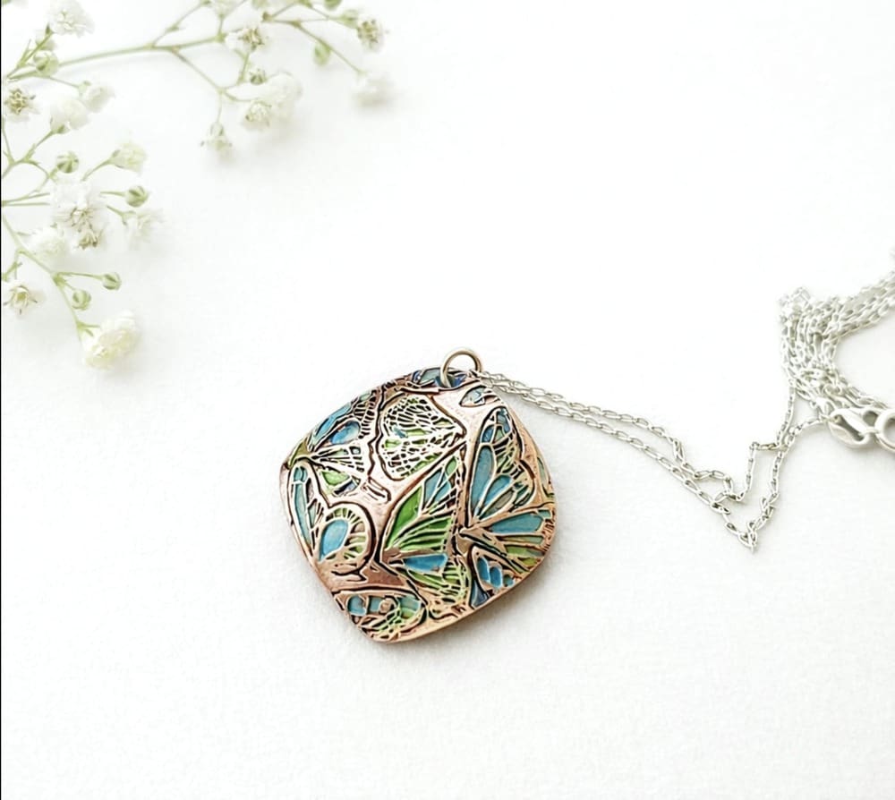 Copper Handcrafted Pendant Necklace - Image 2