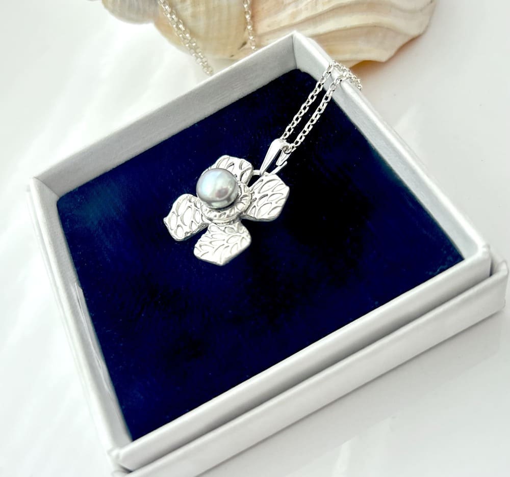 Fine Silver Pendant Pearl Necklace Pendant - Image 3