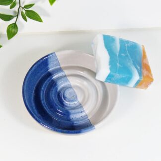 Handmade-Blue-and-White-Ceramic-Soap-Dish-UK