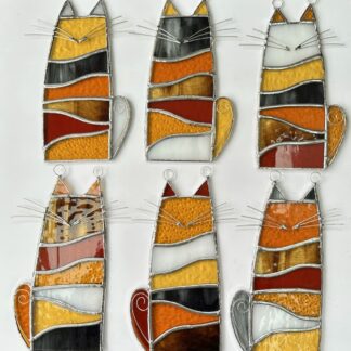 stained glass cat suncatcher