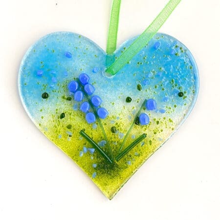 Fused Glass Flower Heart - Image 7