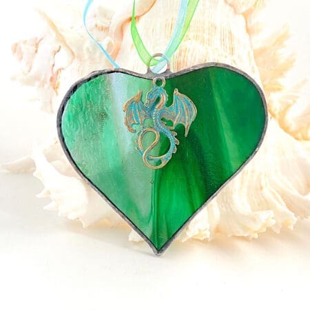 Dragon Heart Suncatcher With Dragon Charm - Image 3
