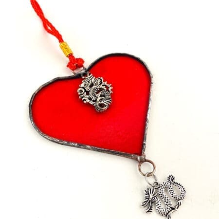 Dragon Heart Suncatcher With Dragon Charm - Image 5