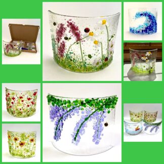 Fused glass make at home kit, various designs