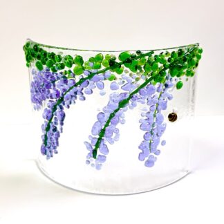 Fused glass wisteria curve
