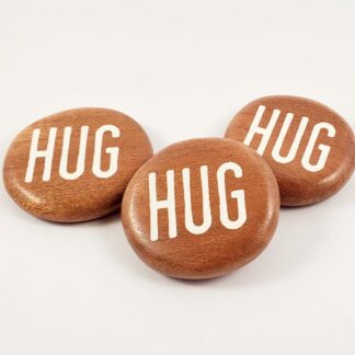 Pocket Hug - Hand Carved From Recycled Mahogany