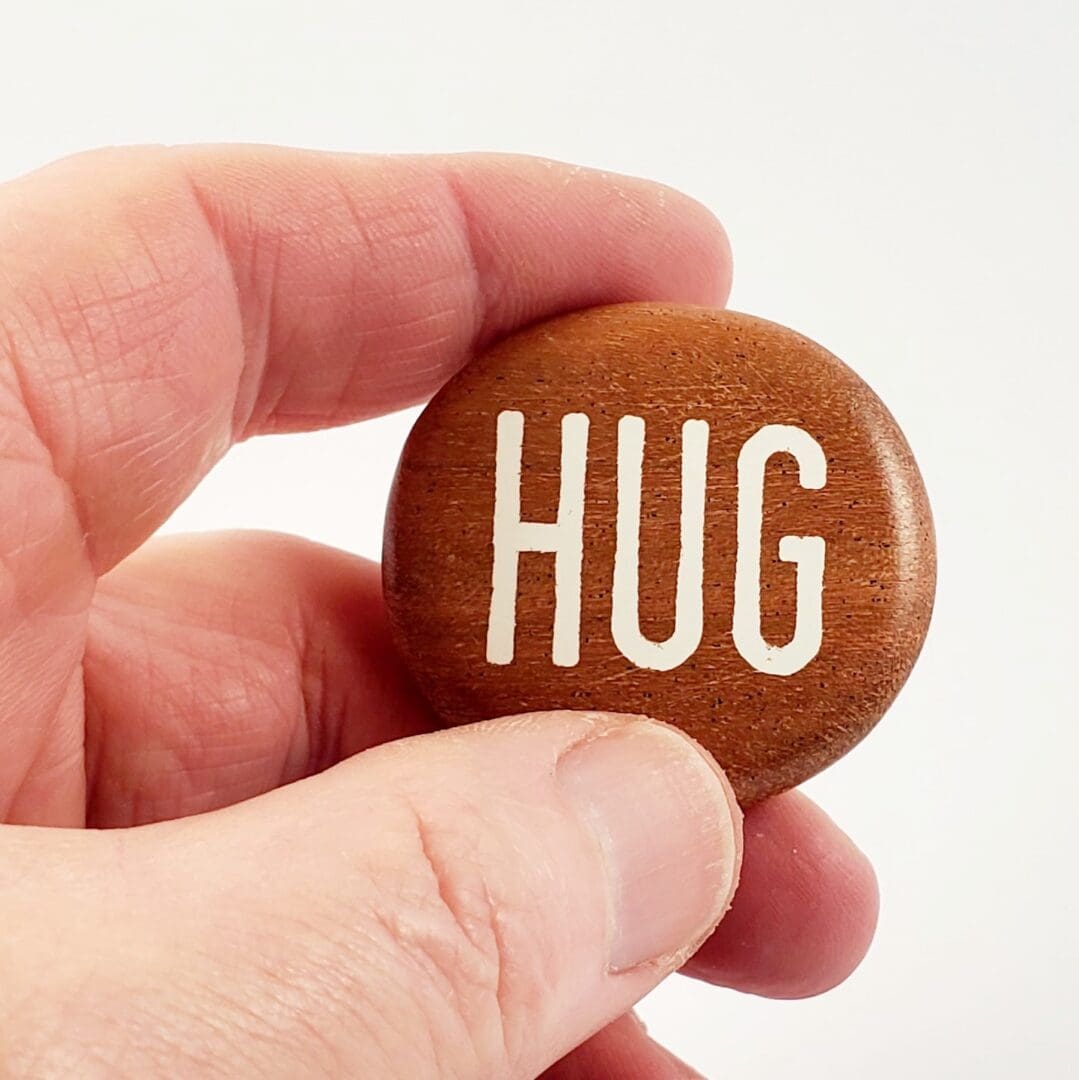 Pocket Hug - Hand Carved From Recycled Mahogany - Image 2