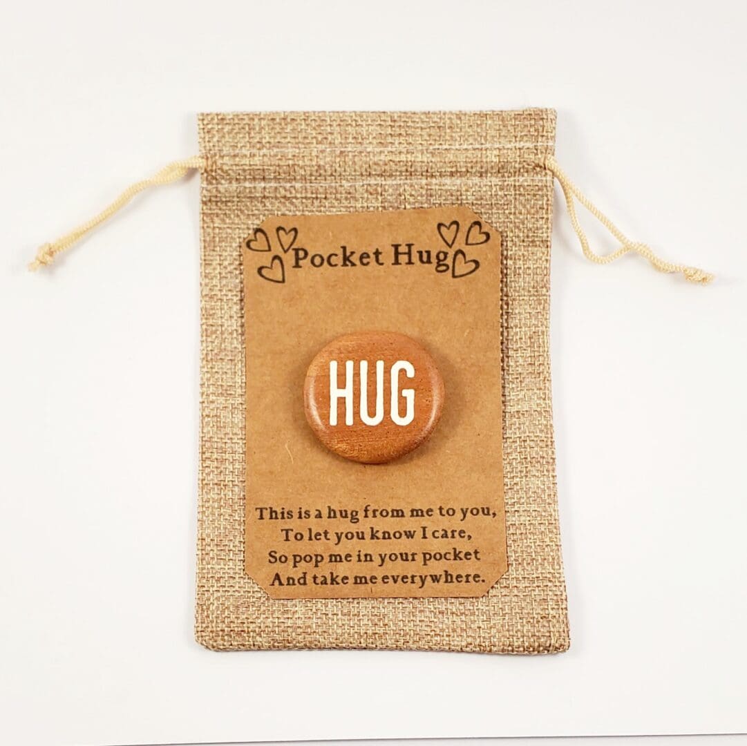 Pocket Hug - Hand Carved From Recycled Mahogany - Image 5