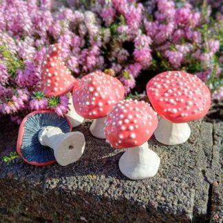 Mini Ceramic Mushrooms
