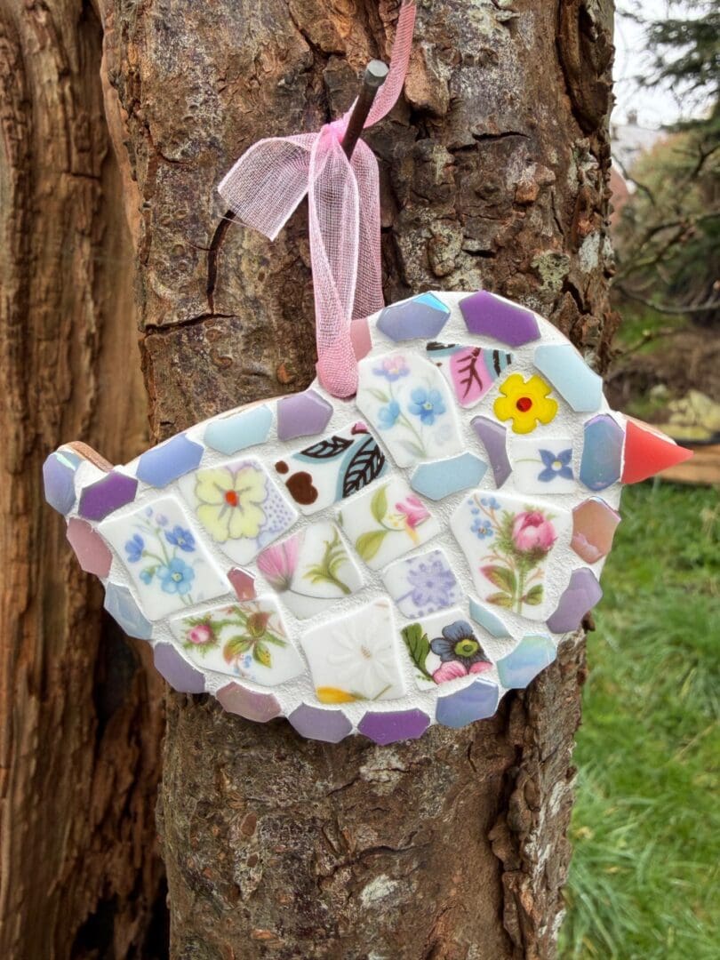 From broken to beautiful, spring chick from vinage china, gift for new beginings, encouragement - Image 2