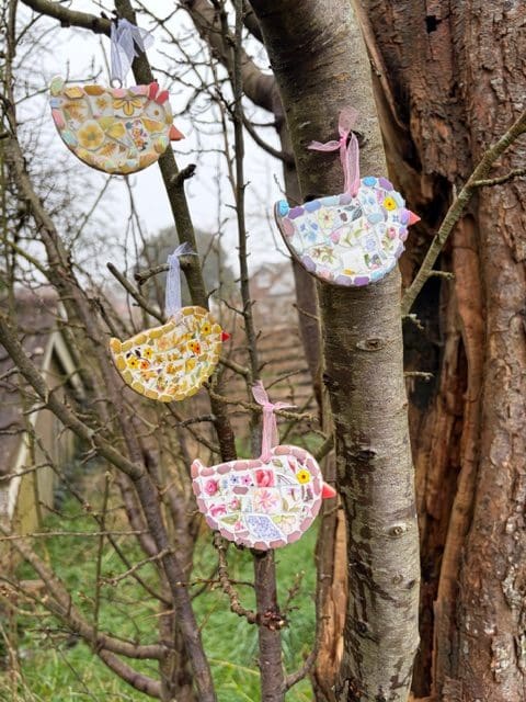 From broken to beautiful, spring chick from vinage china, gift for new beginings, encouragement - Image 3