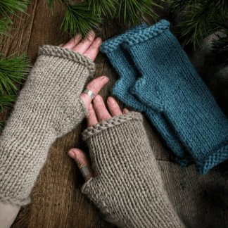 natural Oatmeal handknit alpaca armwarmers