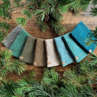 Tweed knitted headbands in rustic neutral shades