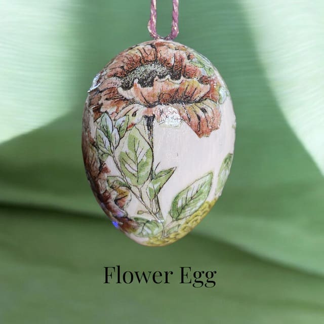Hand crafted decoupaged Egg - Various designs - Image 8