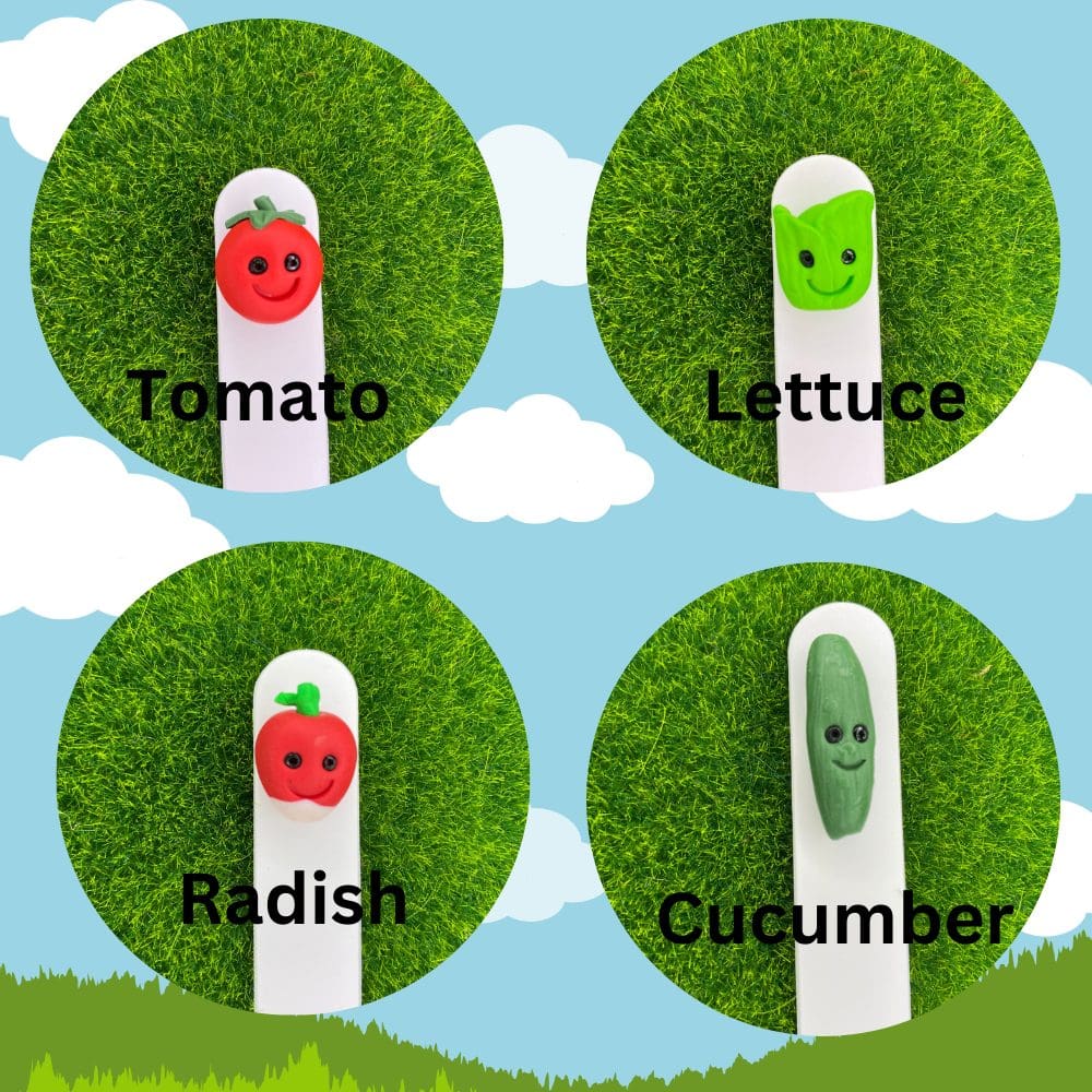 Set of 5 Salad Plant Labels – 6 Inch Custom Reusable Garden Stakes - Image 2