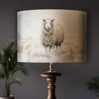 Lampshade Sheep Watercolour - Fine Art Lampshade